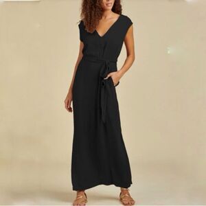 Splendid Jersey Knit Evian V-Neck Maxi Dress